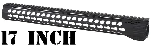 Tactical AR15 KeyMod 7 10 12 15 17 дюймов Тонкий свободный поплавок Handguard Пикатинни кронштейн подходит. 223 5,56 AR15 AR-15 M4 M16 - Цвет: 17 inch Black