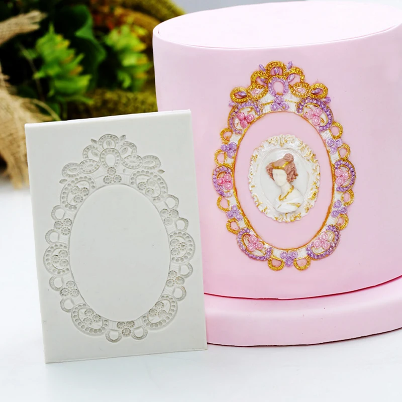 Тиснение рамки силиконовая форма помадка формы украшения торта инструменты для