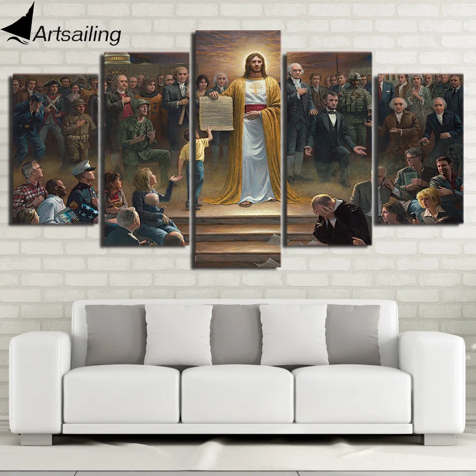 5 шт. Картина на холсте с изображением Иисуса Христа