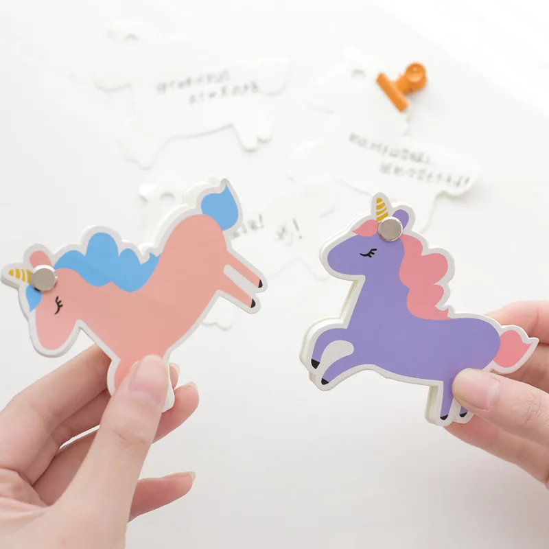 4pcs/lot Creative kawai lovely cactus unicorn tearable memo pad | Канцтовары для офиса и дома