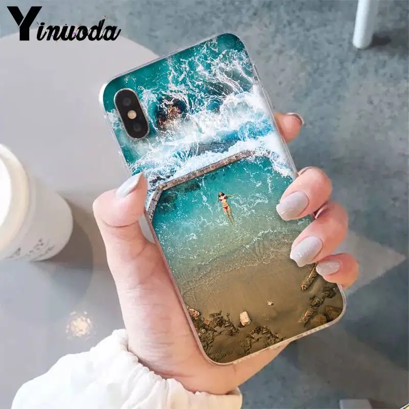 Yinuoda милый цветочный летний пляжный чехол для телефона iPhone 8 7 6 6S Plus X XS MAX 5 5S SE XR 11