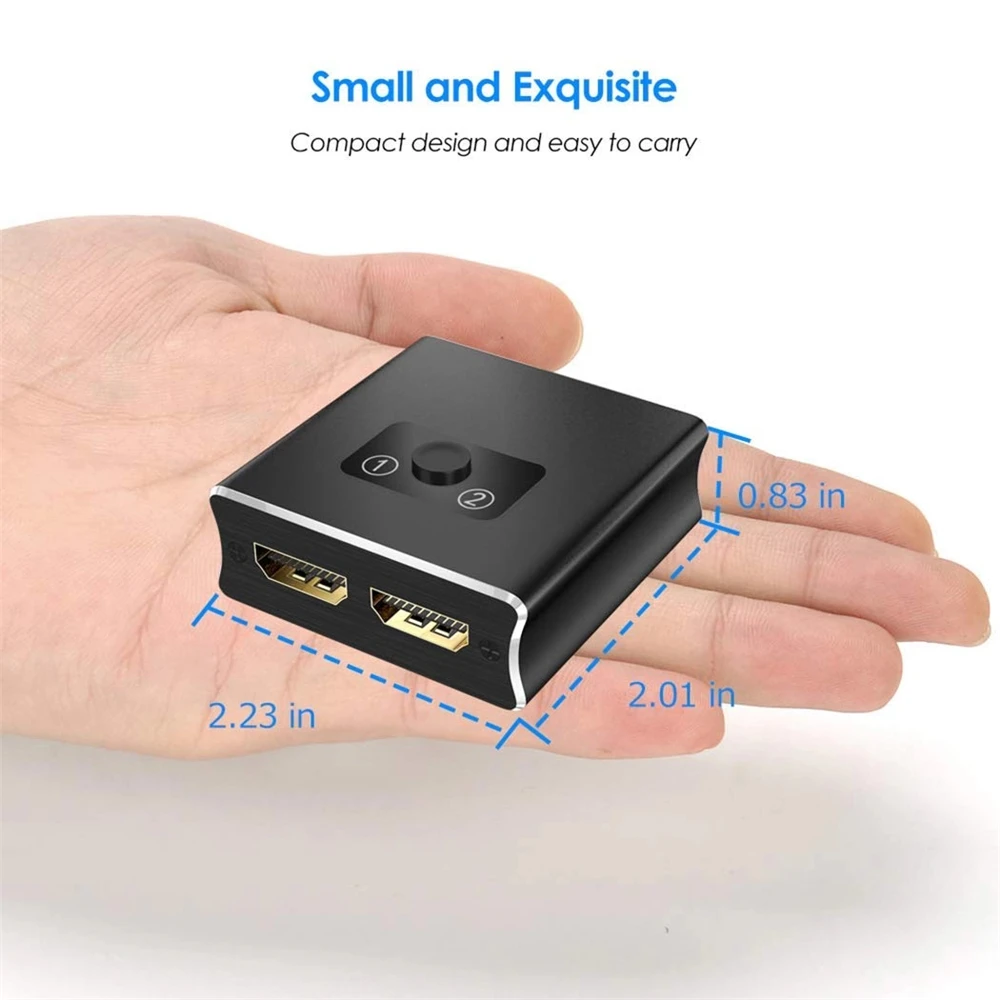 HDMI 2 0 двунаправленный переключатель 1x2 ZY HS12 2x1 AB 4K сплиттер Поддержка HDCP проходной
