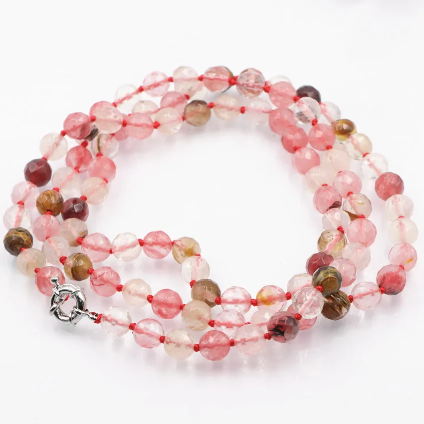 Модное эффектное женское длинное ожерелье граненые бусины из хрустального камня