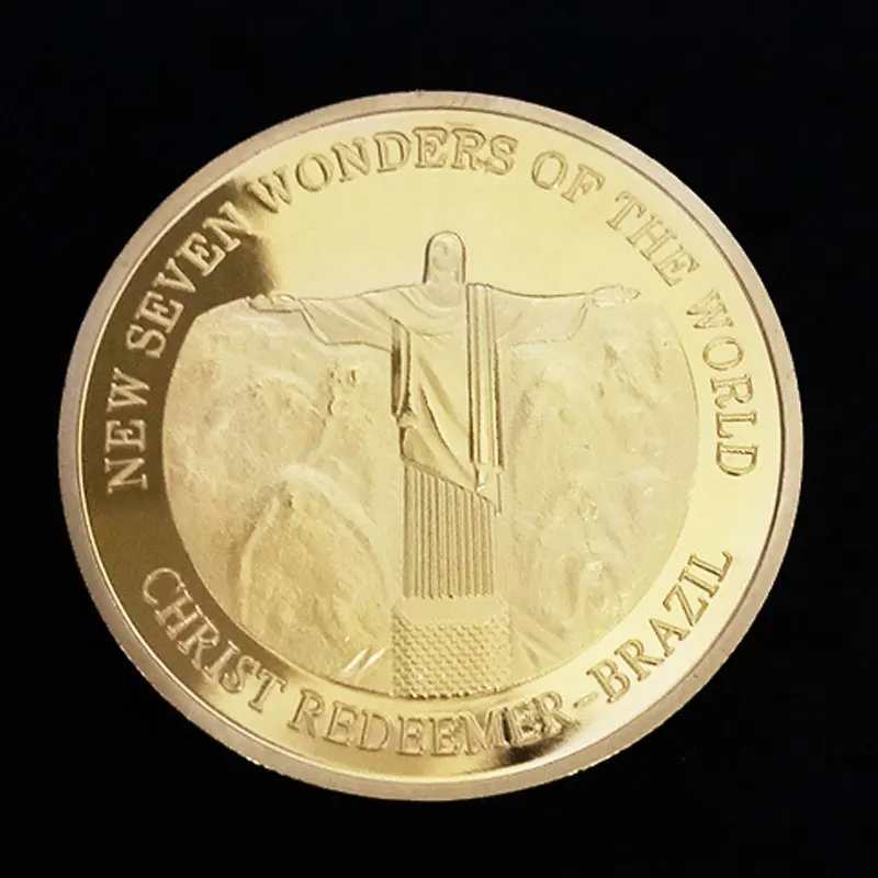Новое поступление монета без валюты Семь чудес света памятные монеты Petra Christ Redeemer Machu Picchu Chichen Itza