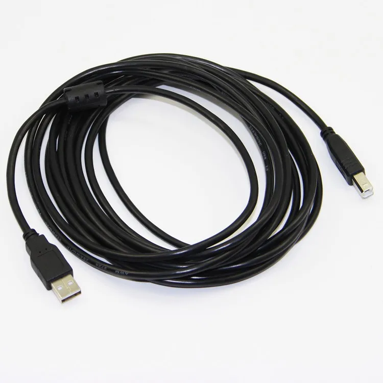 Bochara USB 2,0 кабель для принтера тип A папа-Тип B Папа из фольги+ Плетеный(внутри) экранированный 30 см 50 см 1 м 1,5 м 1,8 м 3 м 5 м