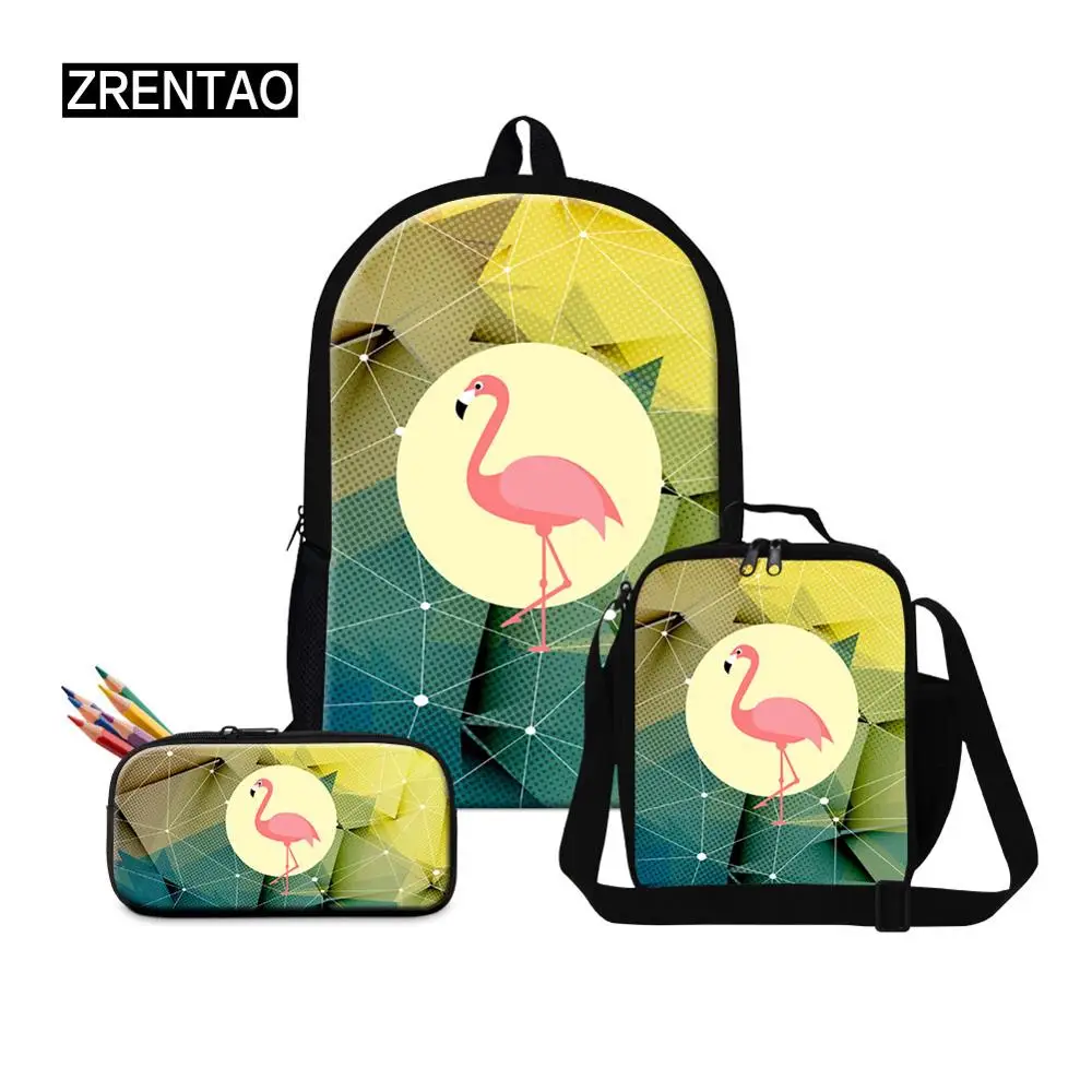 Фламинго школьные ранцы наборы для вторичного мальчиков девочек девушка рюкзаки