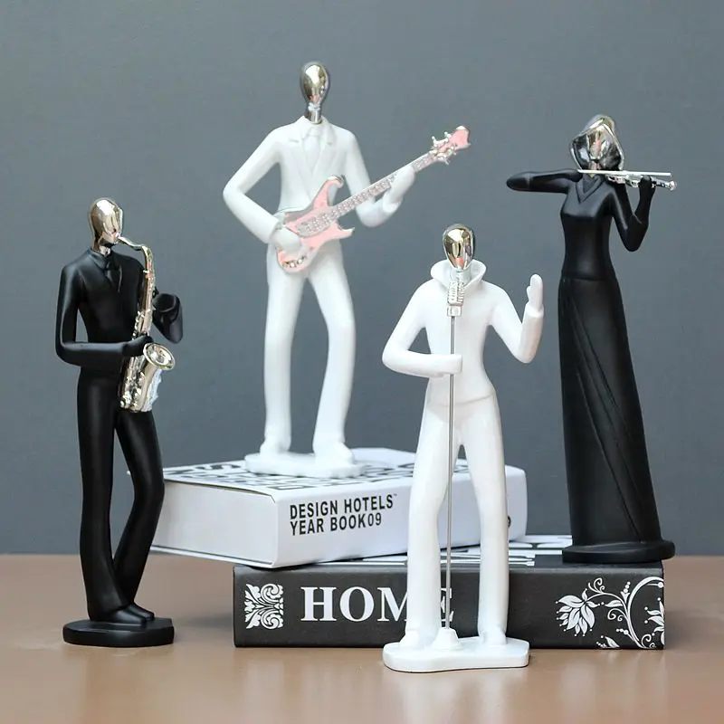 

Modern Decorative Sculpture Dancing/sport/singing Resin Figurines Collections Prize/gift for Event Pure White/black/red Ornament