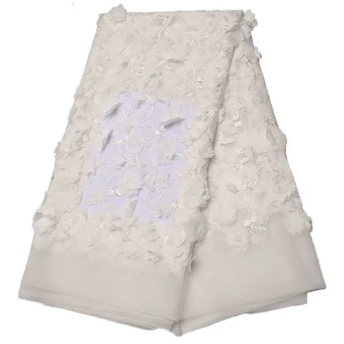 picture 7 Африканская кружевная ткань с 3D цветком новейший, насыщенно-голубой тюль кружевная ткань высокого качества 3D кружевная ткань для невесты KS1342B - Цвет: picture 7