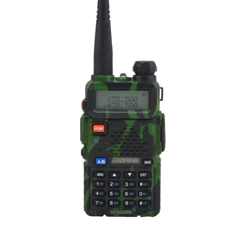 Baofeng walkie talkie UV-5R двухдиапазонное двухстороннее радио VHF/UHF 136-174MHz& 400-520MHz FM портативный приемопередатчик с наушником - Цвет: camoiuflage