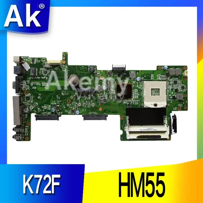 AK K72F REV: 2,0 HM55 DDR3 материнская плата для ноутбука Asus K72F A72F X72F Материнская плата ноутбука HM55 DDR3 PGA989 материнская плата полностью проверена