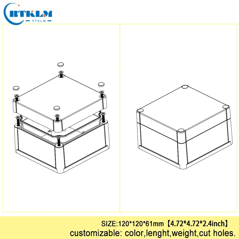 Водонепроницаемый Электронный пластиковый корпус печатная плата пластиковый проект чехол abs водонепроницаемый diy дизайн распределительная коробка 120*120*61 мм