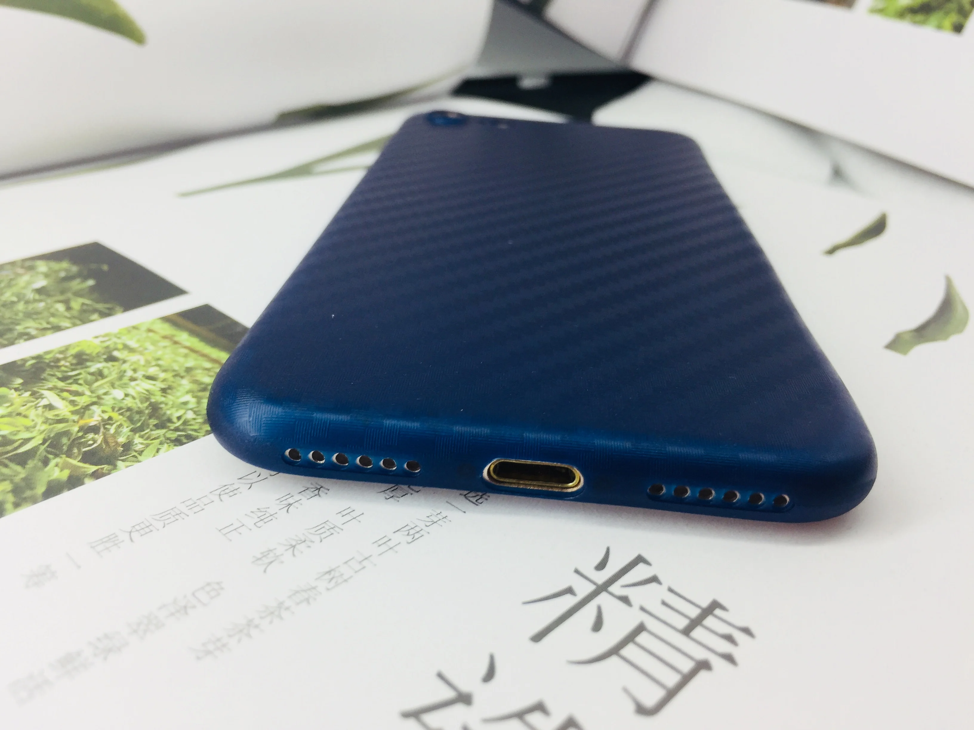 Мягкий ТПУ/углеродное волокно для мобильного телефона с узорами чехол iPhone 6 S 6S Plus