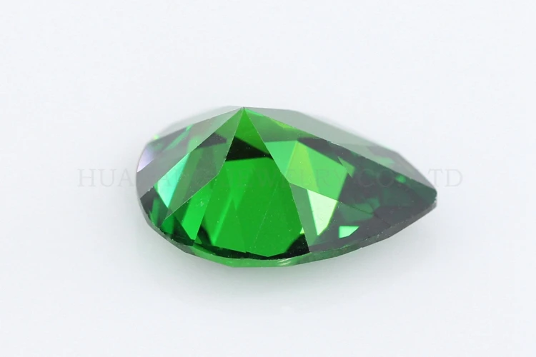 2x3-15x20mm Груша Форма зеленый AAAAA кубический цирконий искусственные камни CZ камень для ювелирных изделий