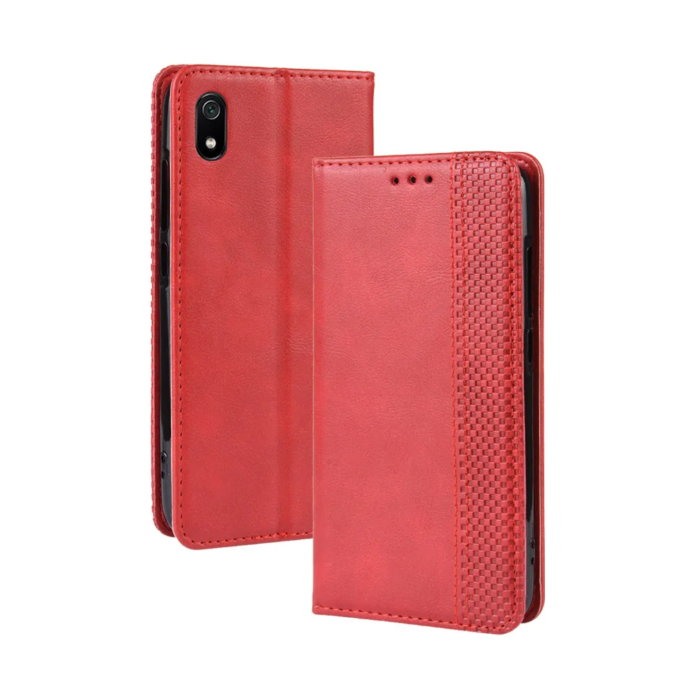 Роскошный Ретро Тонкий кожаный флип-чехол для Xiaomi Redmi 7A, чехол-подставка с магнитной книгой, чехол для Redmi 7A, чехлы для телефонов