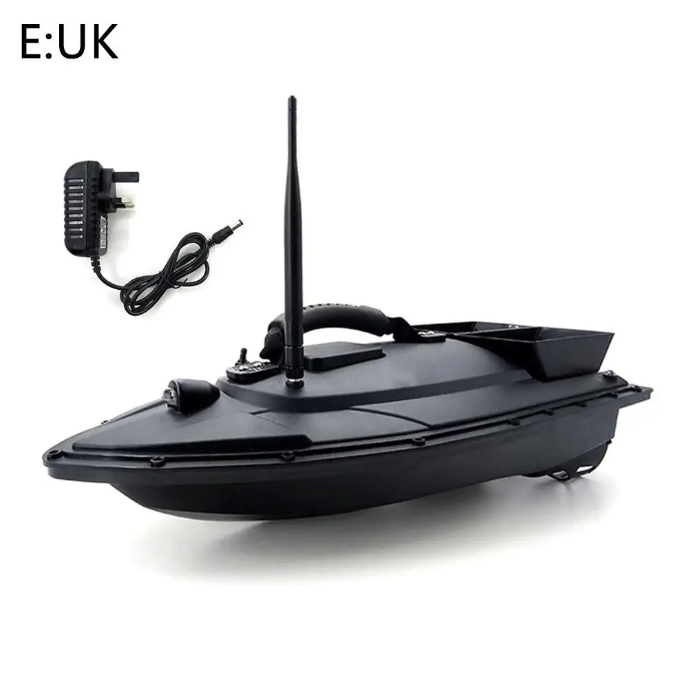 Black UK Plug Высокое качество Flytec RC лодка Smart RC электрическая рыбацкая лодка корабль для рыбалки 500 м дистанционная лодка для приманки двойная моторная лодка для рыбалки - Цвет: Black UK Plug