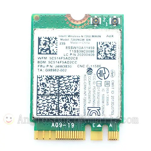 7260NGW 004W3830/04X6009 NGFF Bluetooth BT Wifi карта 802 11 bgn для lenovo T440 T440p W540 L440 T450P Intel 7260BN|wifi card|wifi btwifi