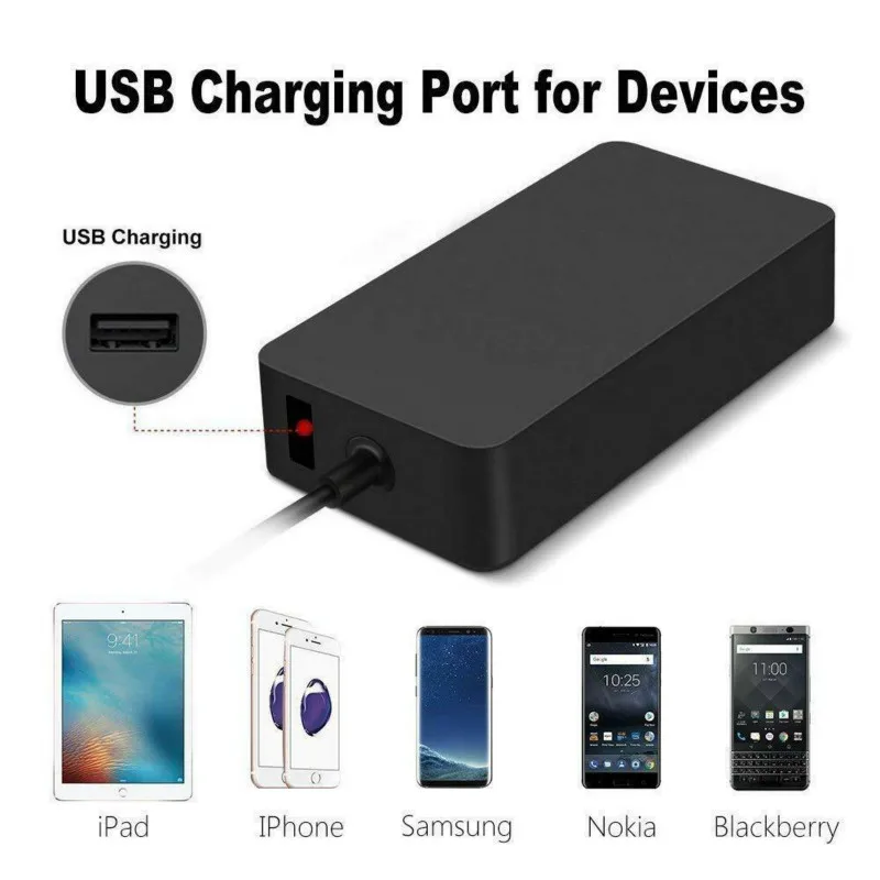 36W 12V 2.58A поверхностный источник питания, совместимый с microsoft Surface Pro 3 Pro 4 Pro 5 Pro 6, Surface Go, с usb-портом 1625