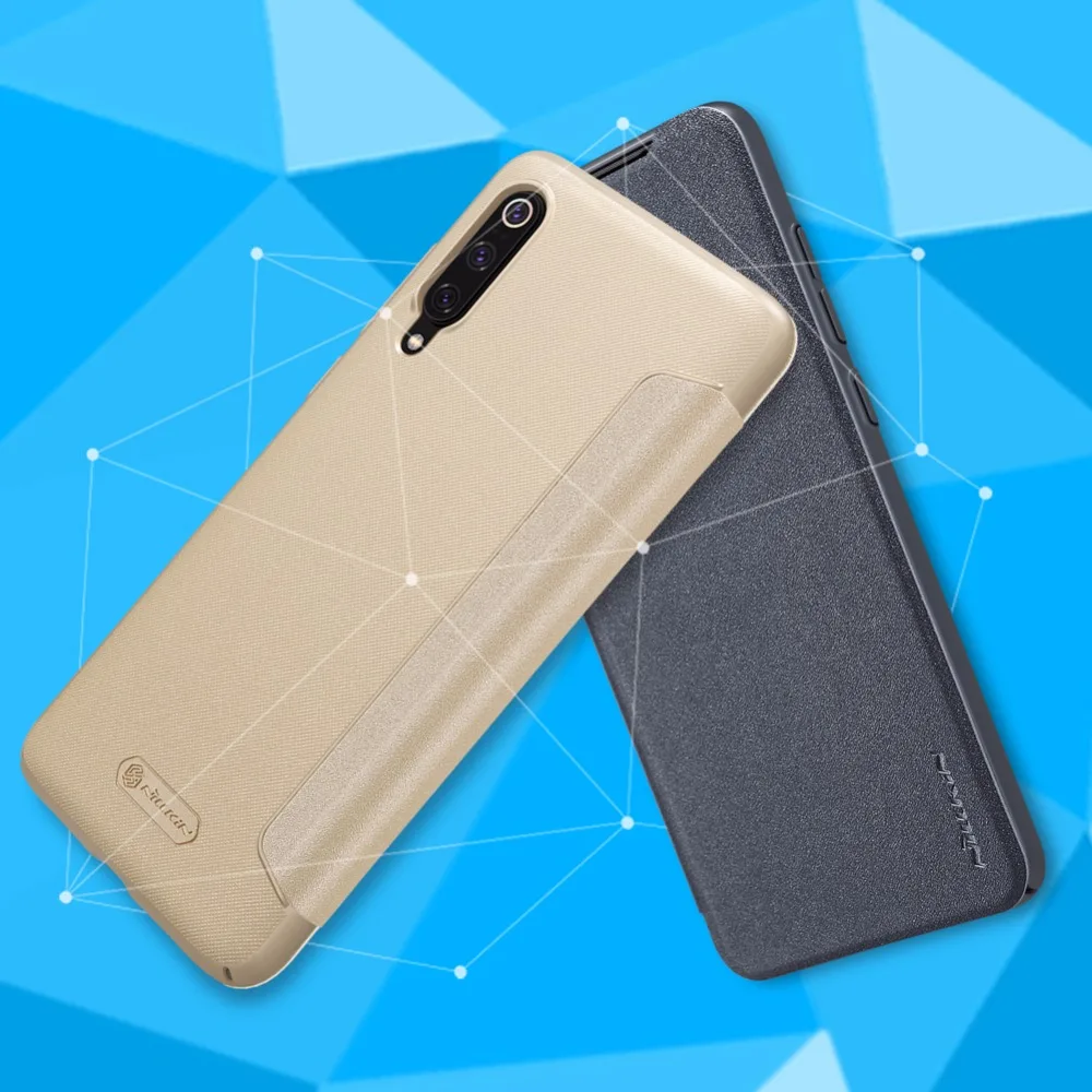Чехол NILLKIN для Xiaomi Mi9 Explore Роскошные Блестящие Кожаные чехлы-книжки задняя крышка