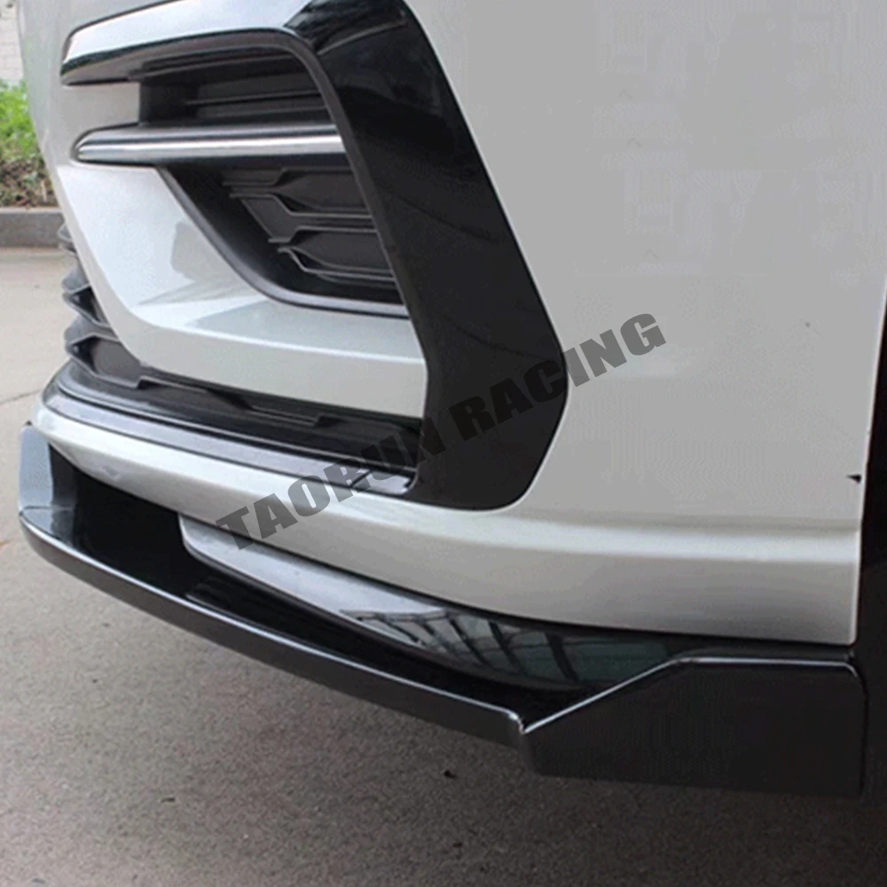 Черный спойлер для переднего бампера из АБС-пластика Golf 7 5 MK7.5 GT-I &amp R R-LINE 2018 up (не