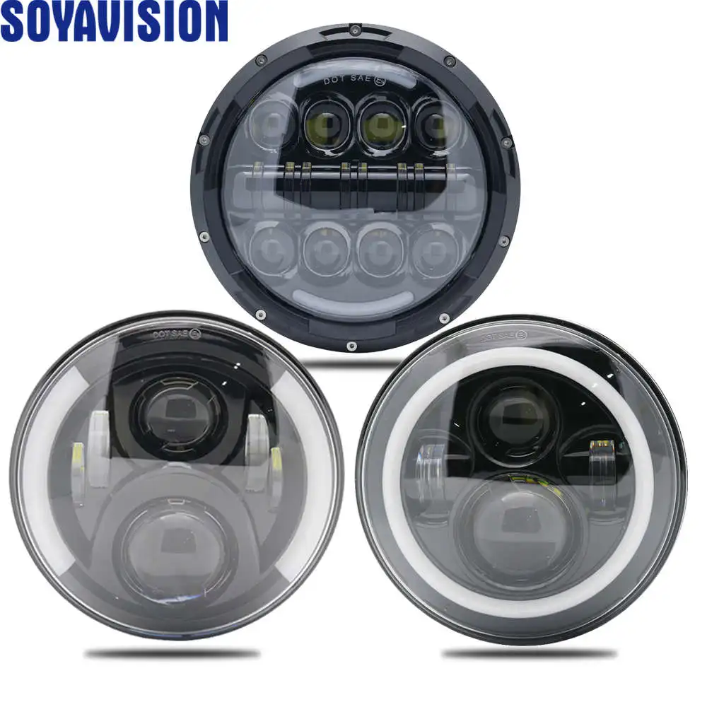 7 дюймовый круглый светодиодный головной светильник высокий низкий пучок Halo Угол