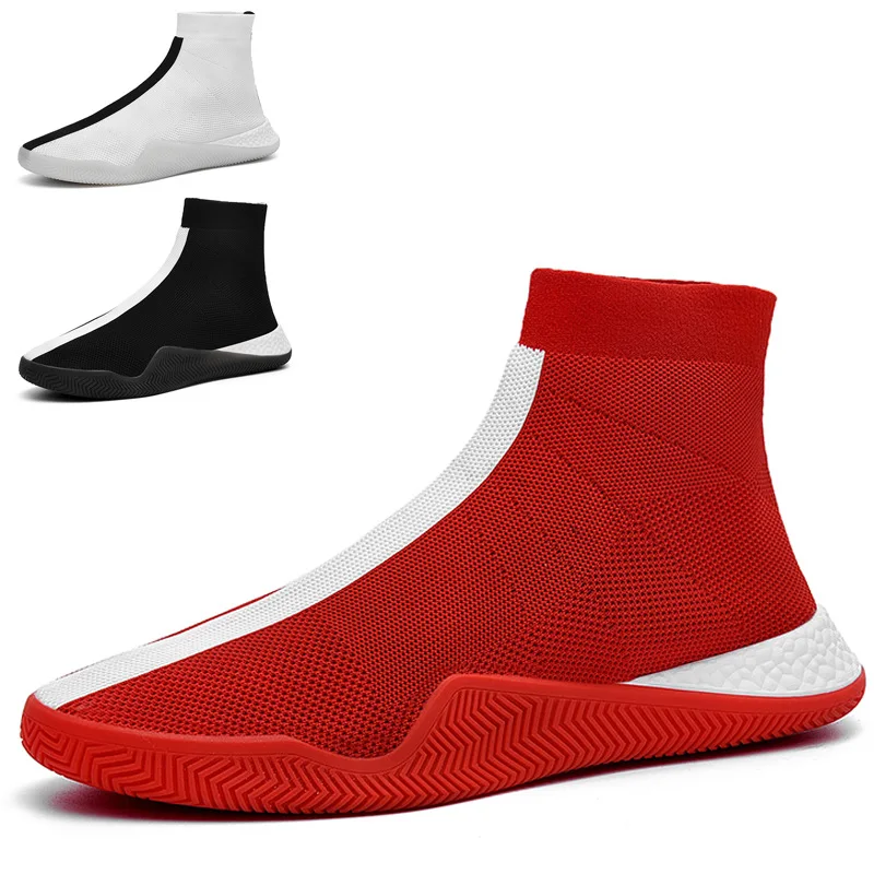 Новинка 2019 Стрейчевые носки обувь на осень мужская высокой подошве спортивные