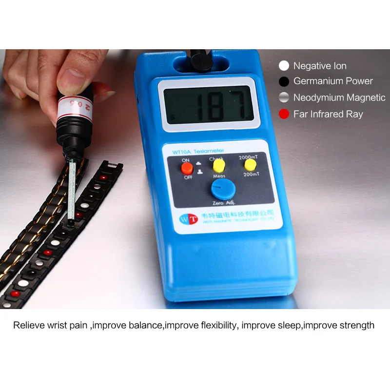 Vnox здоровый Средства ухода браслет магнитная Германий Мода синий Для мужчин Jewelry