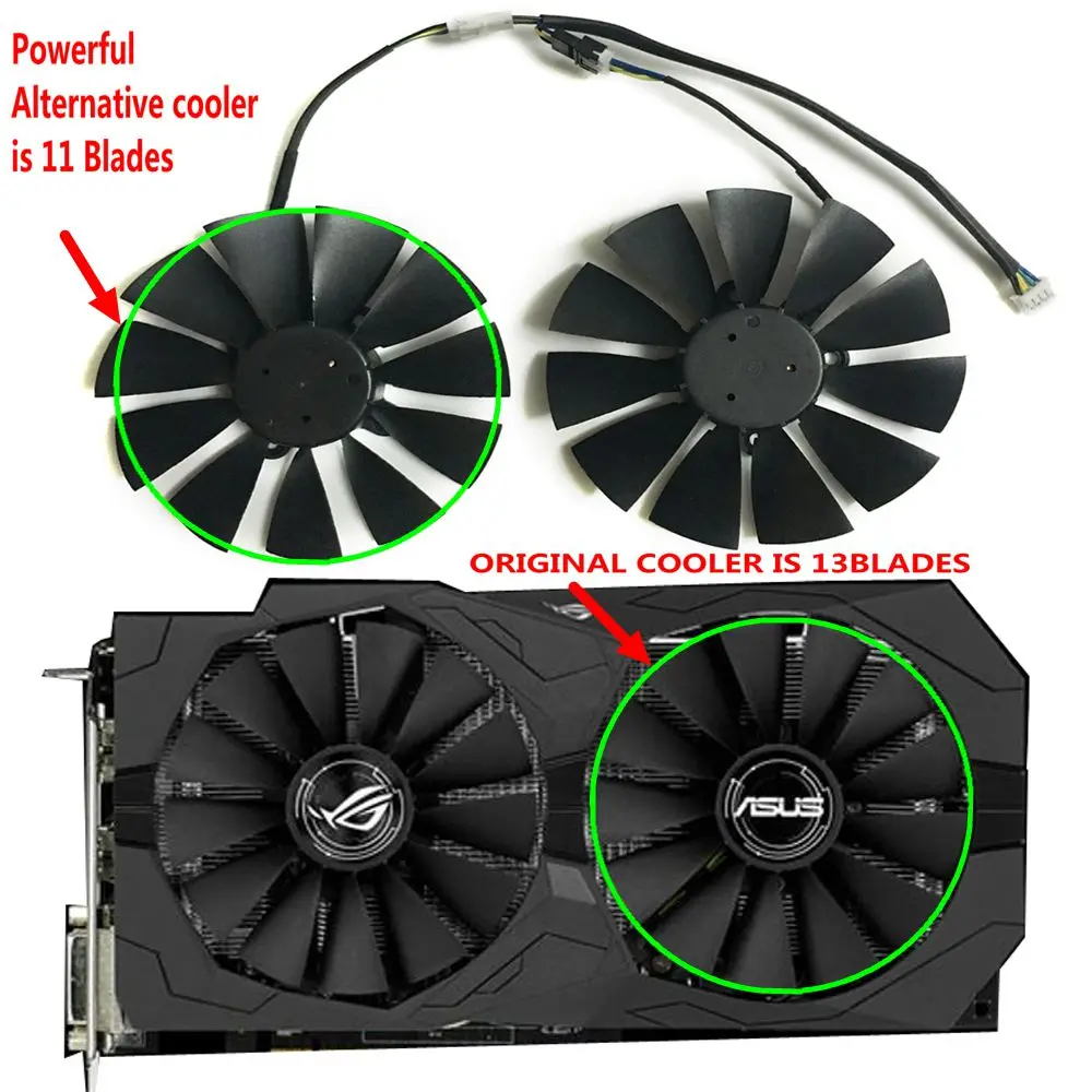 ROG STRIX GTX 1050Ti 1050 VGA GPU Радиатор вентилятора видеокарты для ASUS O4G GAMING