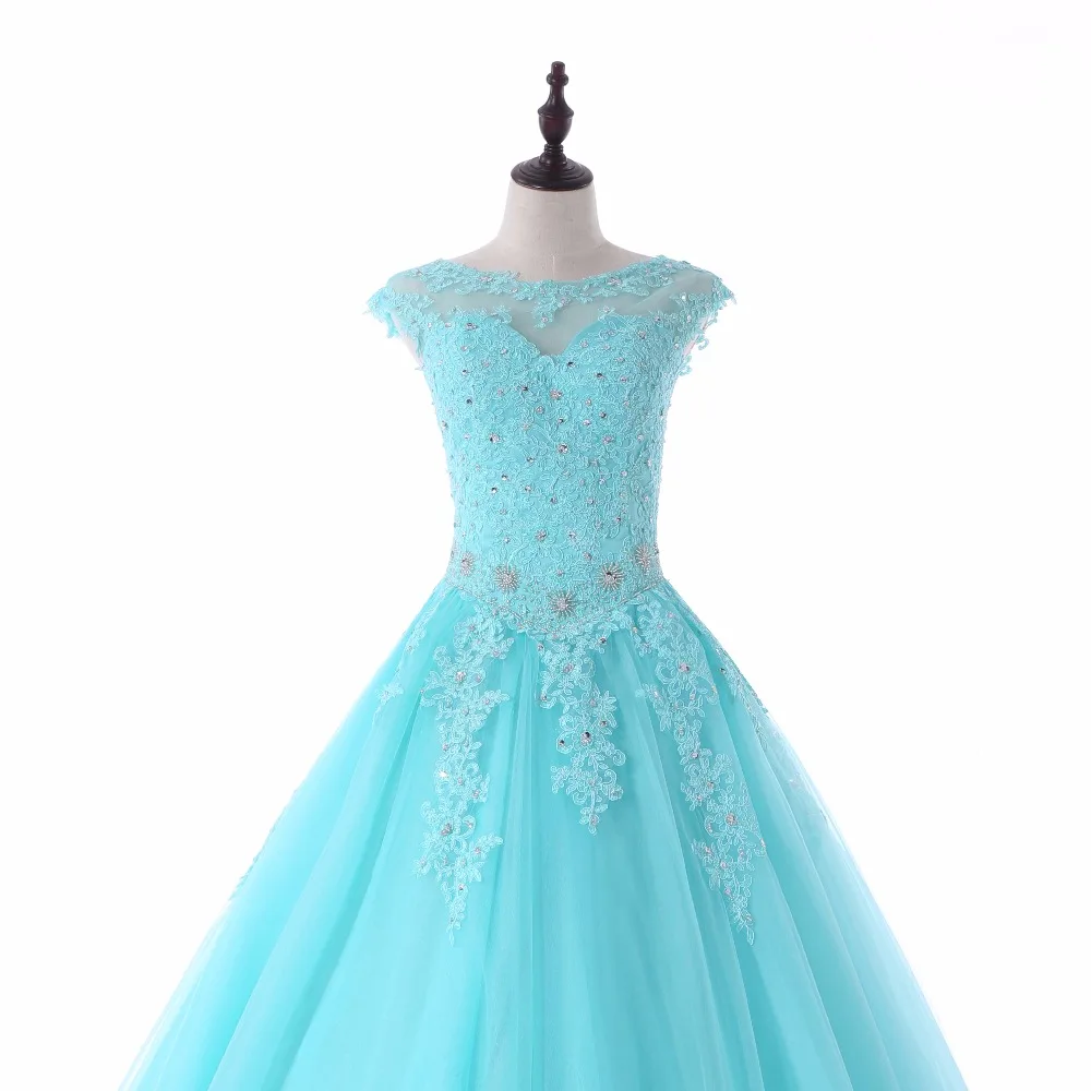 Favordear Новая коллекция Бальные платья 15 лет Vestidos De 15 Anos с высоким воротом красные, розовые, бирюзовые Бальные платья Вечерние платья