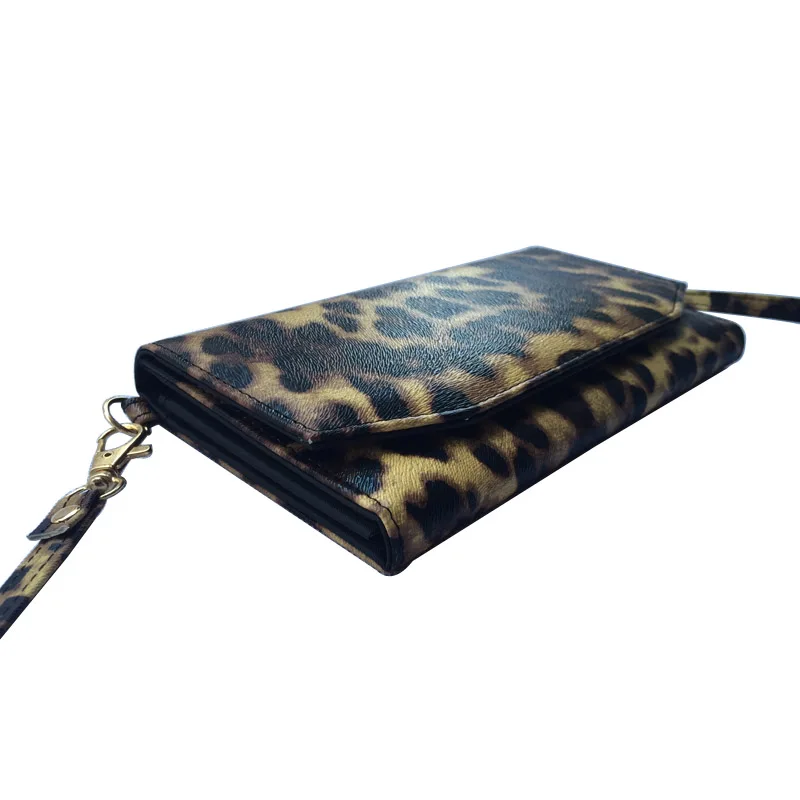 Зеркальный Солнечный Новый Леопардовый женский длинный кошелек из