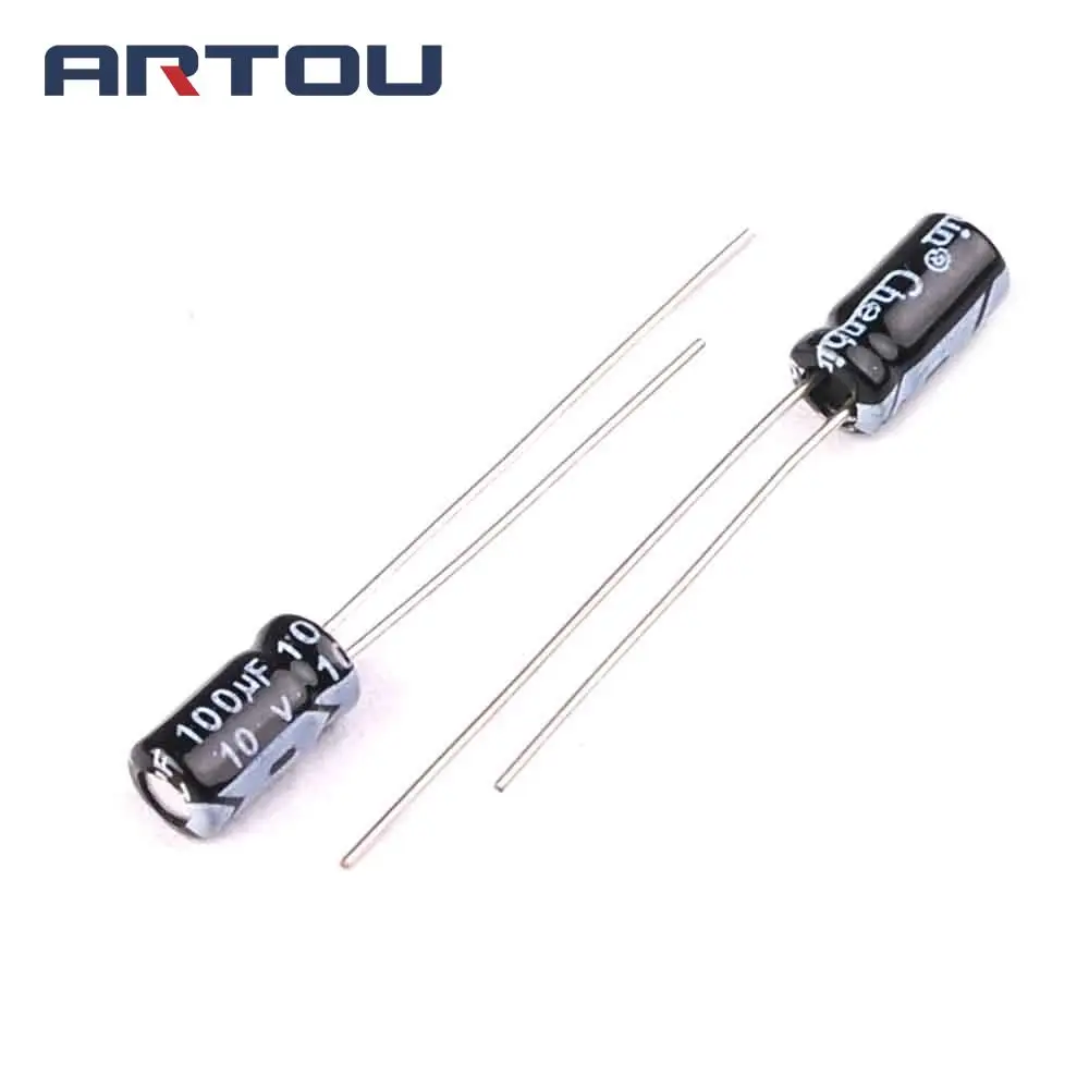 50 шт. 100 мкФ 10 в электролитический конденсатор 4*7 мм|electrolytic capacitors|100uf 10velectrolytic capacitor