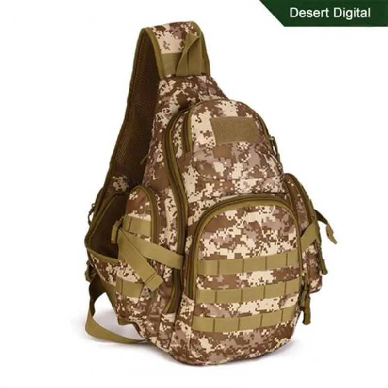 Desert digital Мужские сумки на одно плечо сумка большой емкости рюкзак сумка нагрудная посылка двойного назначения 14 дюймов Сумка для ноутбука высокого качества износостойкая - Цвет: Desert digital