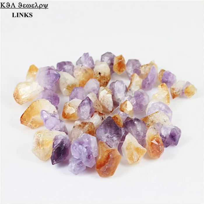 

1 strand natural yellow and purple quartz stone beads finding charm druzy drusy stone beads for women statement jewelry