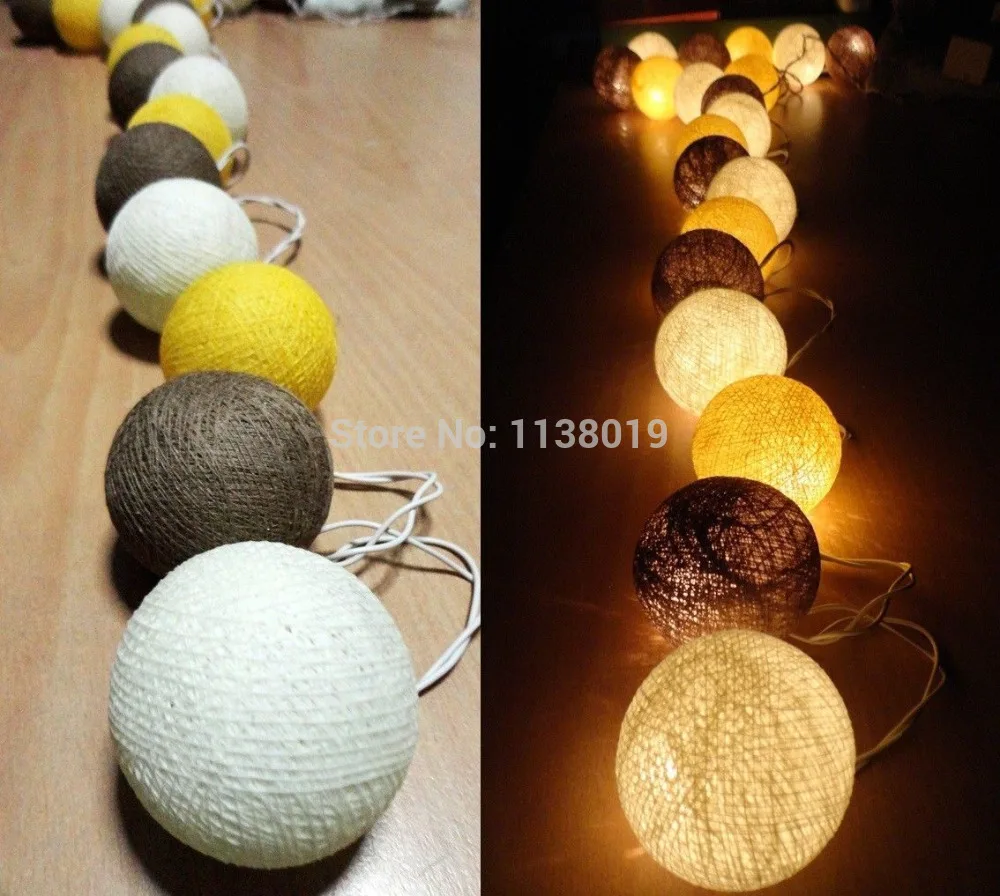 Карамельный желтый тон 20 хлопчатобумажный шар гирлянда вечерние ринка Свадьба