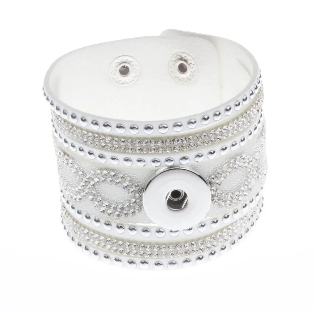 10 цветов Многослойные браслеты из искусственной кожи со стразами 18 мм кожаные с