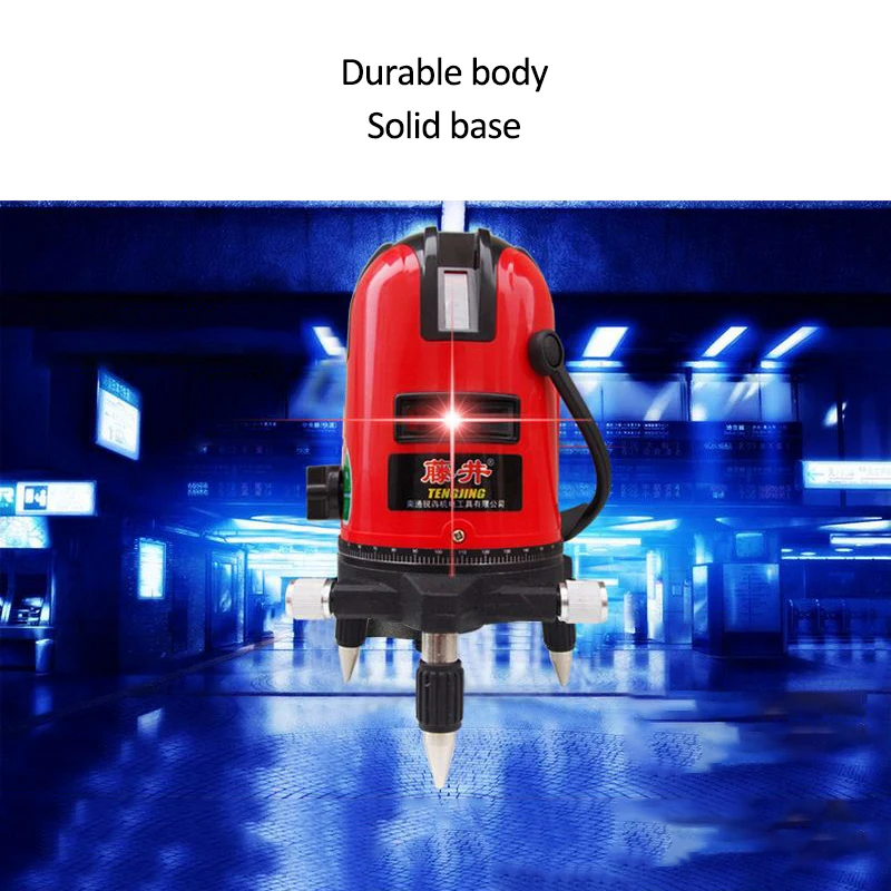 

5 Lines 3D Laser Level Meter 180 Degree Laser Level Red Line Precise Adjustable tripod AC and DC dual-use Meter Laser Level
