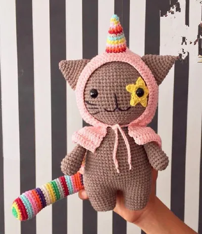 Вязание крючком игрушки амигуруми Кот наугти