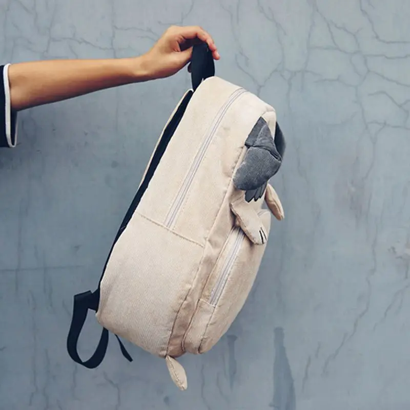 Женский рюкзак школьный ранец милый с собакой винтажный для ноутбука девочек