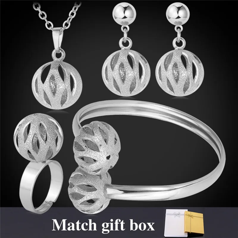 Женское ожерелье с подвеской браслет серьги кольцо свадебный набор золотой цвет