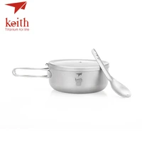 keith titanium folding bowls lunch box with cover outdoor camping cooking bowl cookware travel hiking dinner boxes 800ml 1l 1 2l