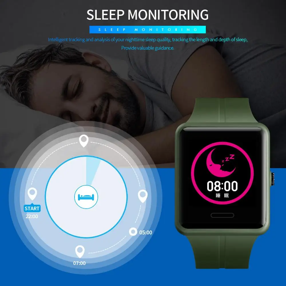 SKMEI Smartwatch монитор сердечного ритма во время сна шагомер приложение напоминание вызова умный Браслет Удаленная камера мужские Smartwatch для Android IOS