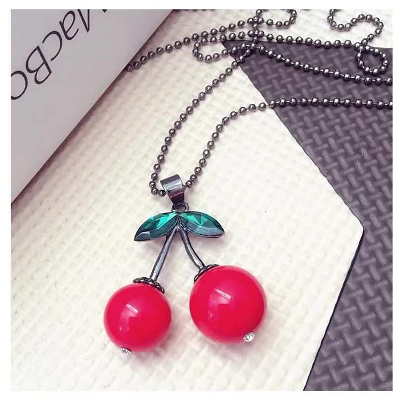 20 шт. аниме Бохо Exo Girl Bijoux колье Макси лист красное Вишневое Ожерелье Подвески для