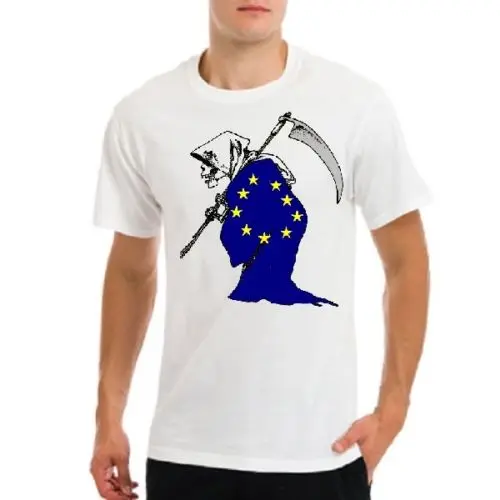 Без ЕС Bretix Brexit анти Европейский союз death stop ue мужская белая футболка новые