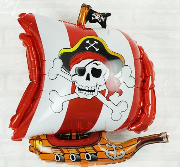 2 шт. новые Мультяшные воздушные шары в стиле пиратского корабля украшения для