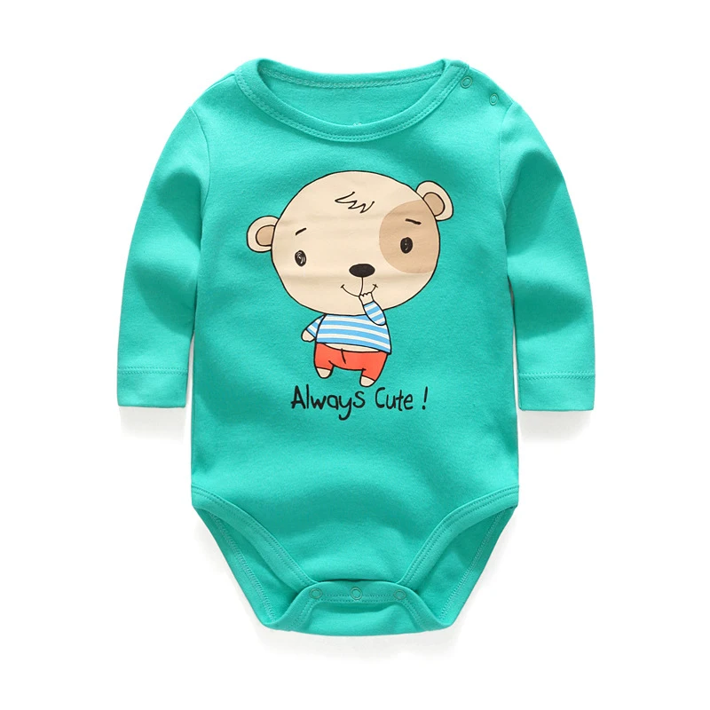 Baby boy romper 2018 newborn baby clothing cotton long sleeves body suits O-neck cartoon dog infant clothes |