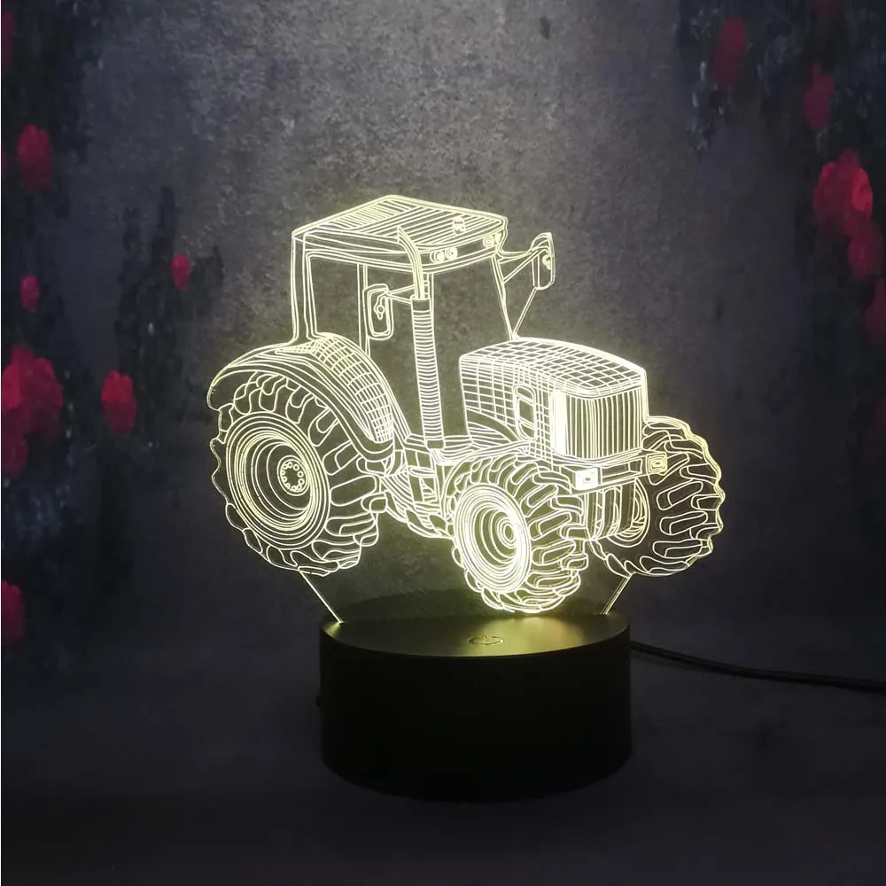 Новый кран головка часть 3D светодиодный ночник затемнение RGB зарядка лампа для