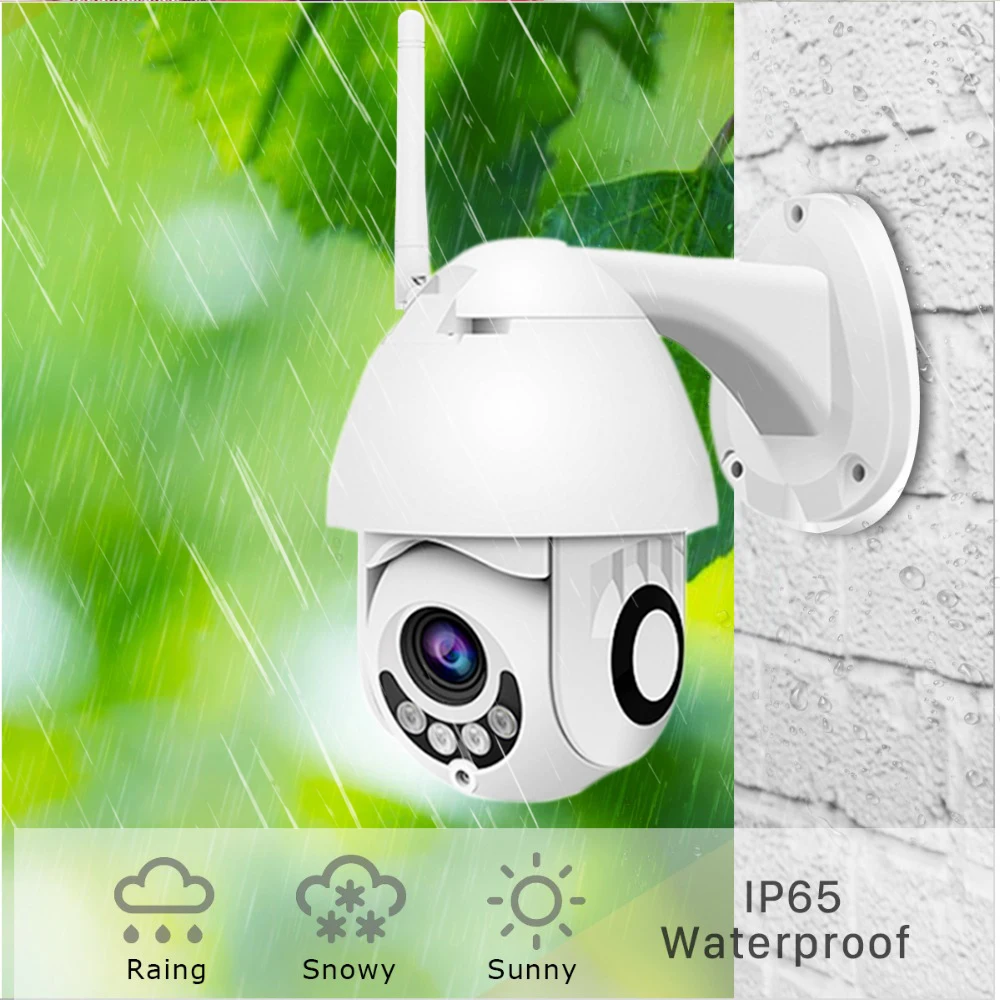 Скоростная купольная PTZ наружная беспроводная ip-камера 1080P 2MP двухстороннее аудио IP66 ИК наблюдение безопасность Wi-Fi Camara внешняя iCsee