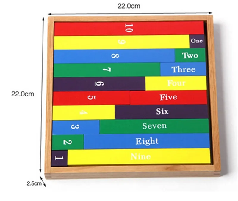 

New Wooden Blocks Toy Baby Toy Numerical Rod Rods Montessori Math Early Childhood Education Preschool Training Kids Toys
