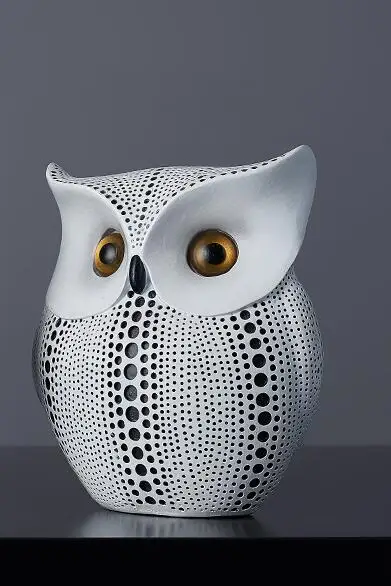 

Modern Simple Owl Decoration Creative Living Room Nordic Room Decoration Cabinet Interior White Owl black