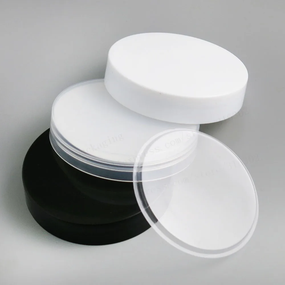 20x120 г Янтарный ПЭТ Крем банка 4oz коричневый крем макияж бутылка с пластиковой