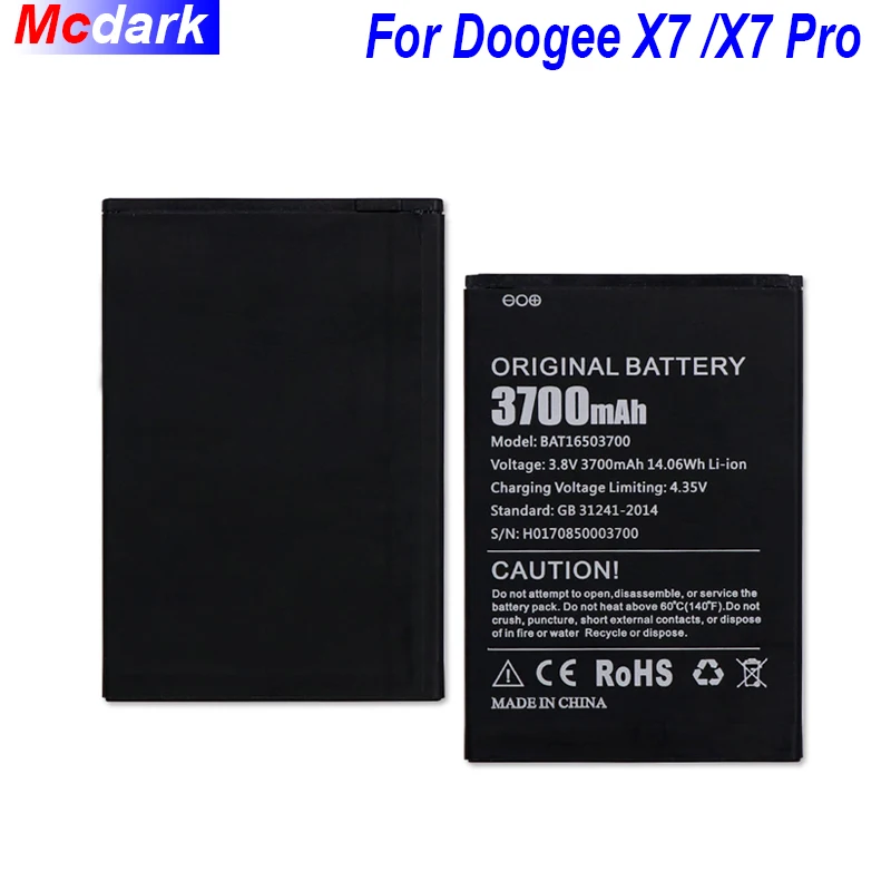 Резервный аккумулятор Mcdark Для Doogee X7 Pro bat16503700аккумулятор 3700 мАч|Аккумуляторы для
